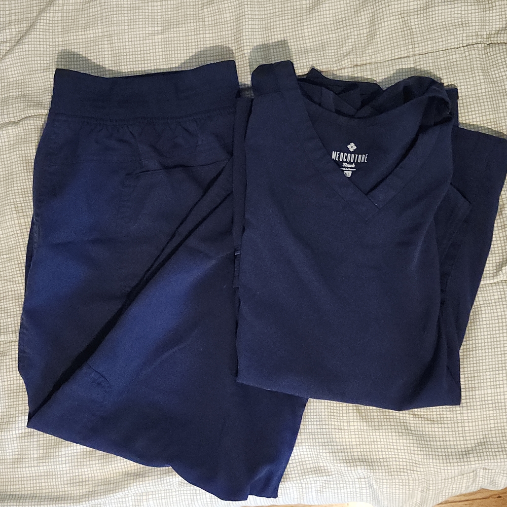 Navy Blue Scrub Set